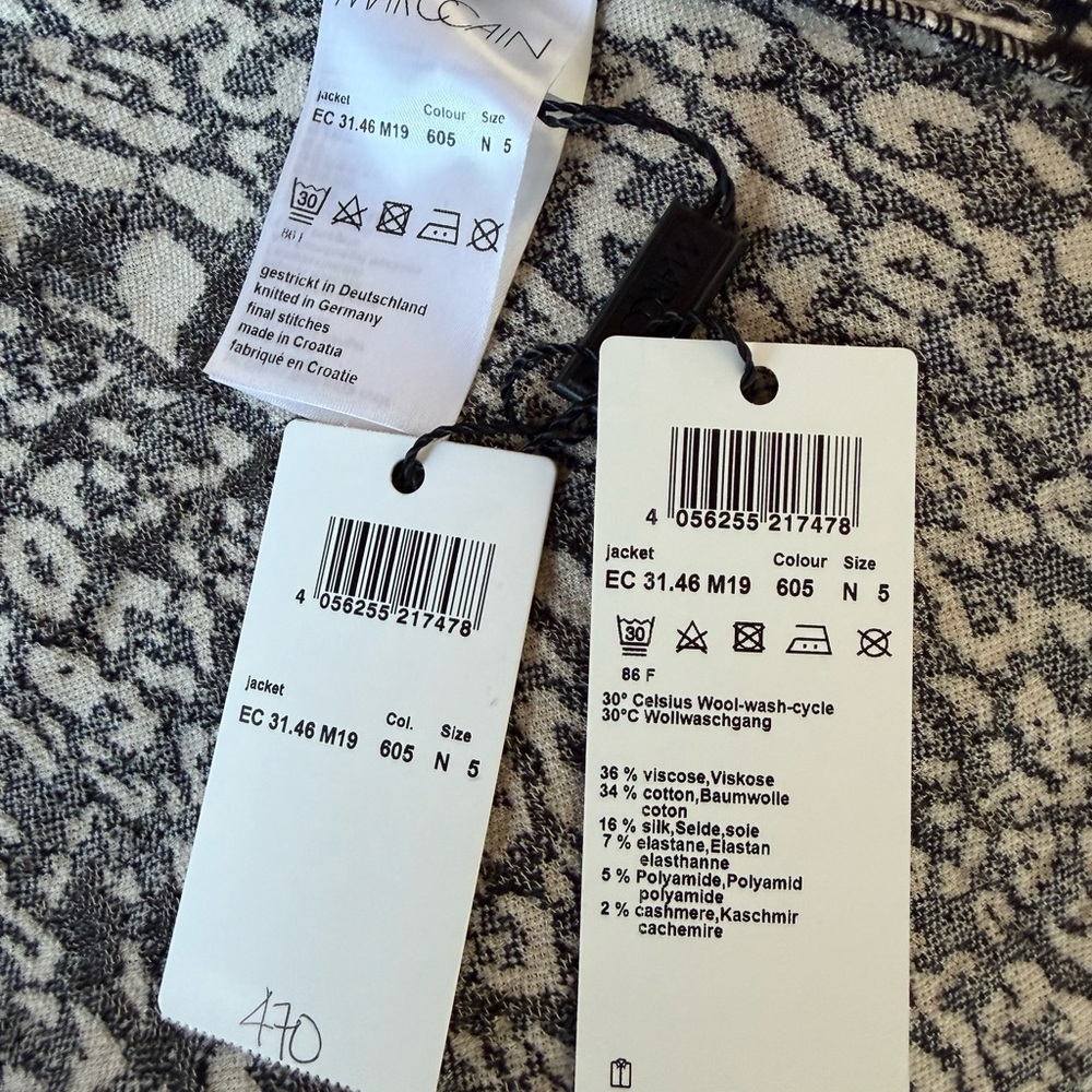 Marc Cain Luxury Leopard Knit Jacket | Cashmere Blend | EU 38 - Picture 3 of 5